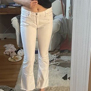white gap flare jeans